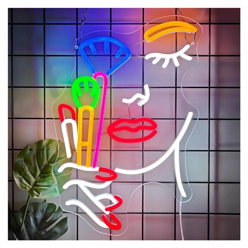 Beauty Makeup Wallpaper - Letreiro Neon de Maquiador(a) para Salão