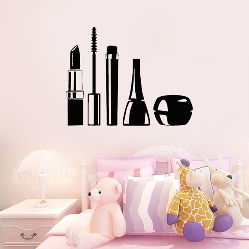 Beauty Makeup Wallpaper - Salão de beleza cosméticos adesivos de