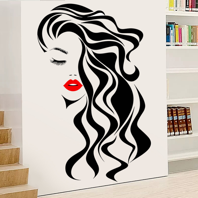 Beauty Makeup Wallpaper - Moda feminina rosto adesivo de parede