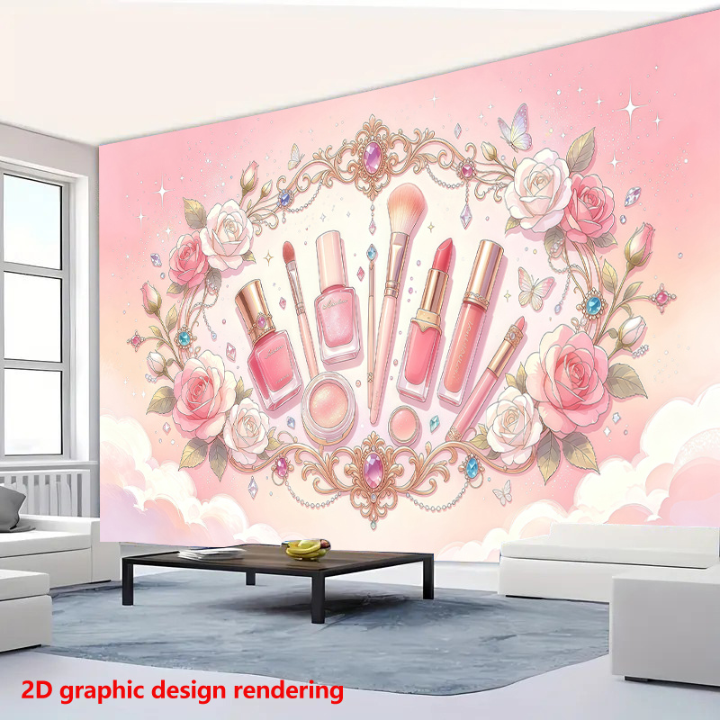 Grande Mural de Parede Rosa pa - Beauty Makeup Wallpaper avaliação e preço