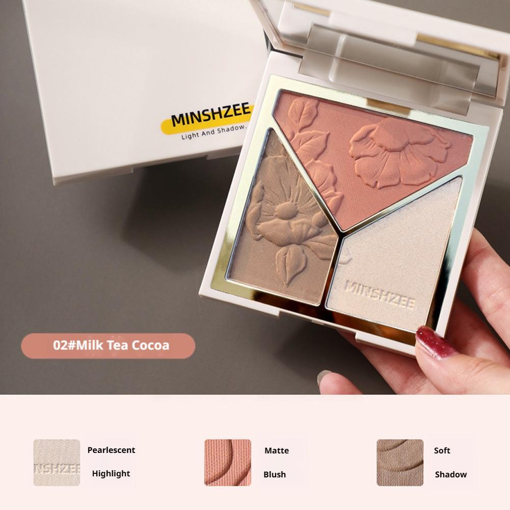 Paleta de Maquiagem 3 em 1: Bl - Highlighter Bronzer Palette avaliação e preço