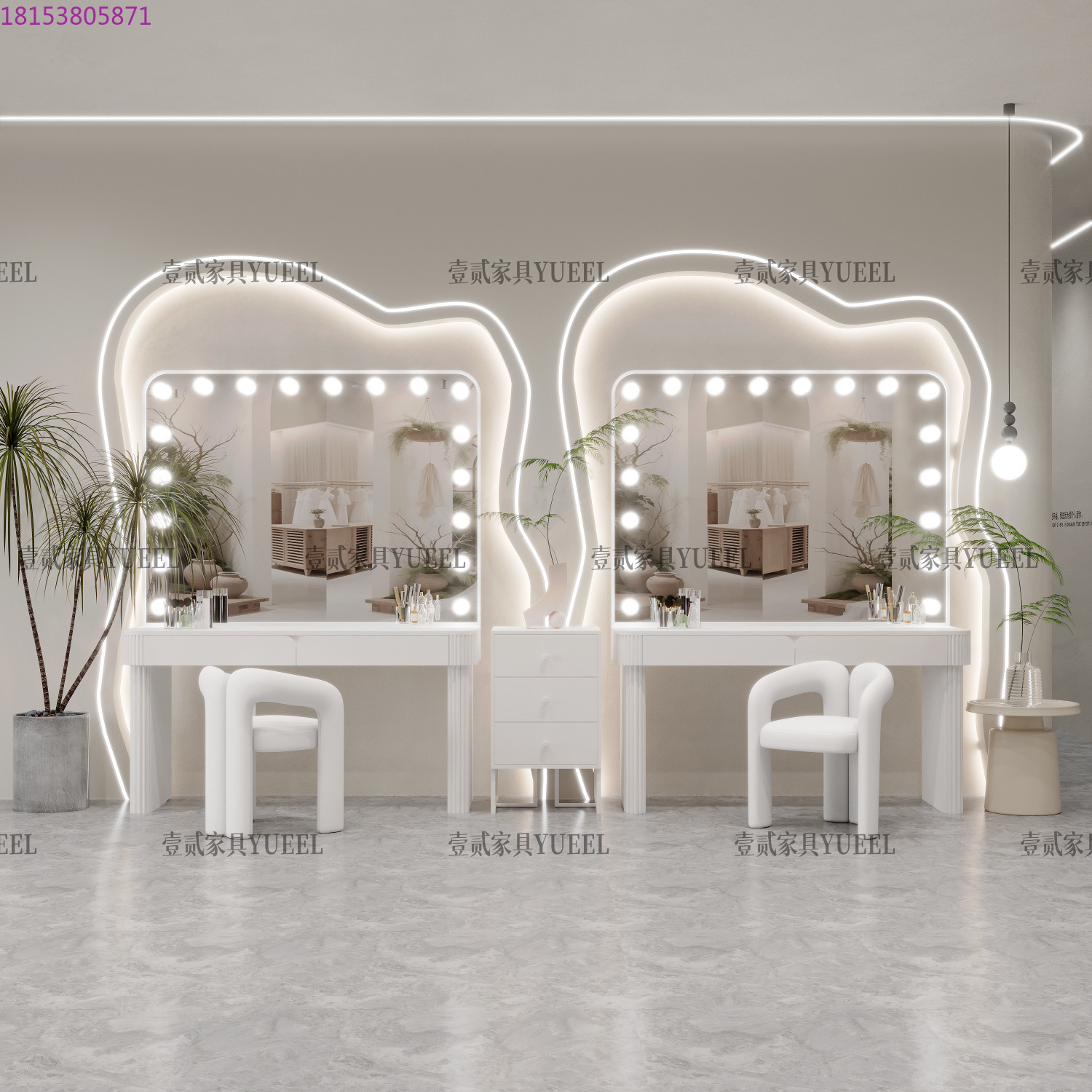 Mesa de maquiagem com lâmpada, - Beauty Makeup Bridal avaliação e preço