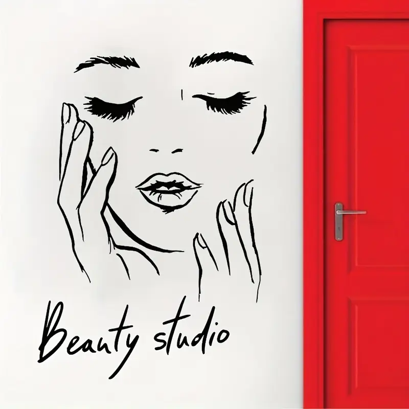 Adesivo de Parede com Rosto Fe - Beauty Makeup Wallpaper avaliação e preço