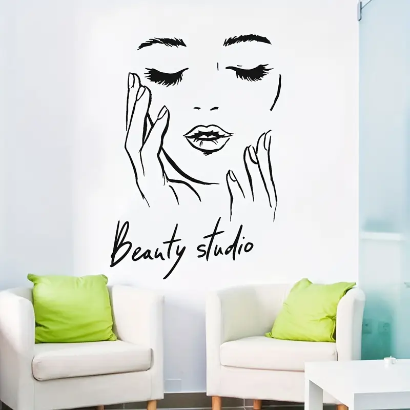 Adesivo de Parede com Rosto Fe - Beauty Makeup Wallpaper avaliação e preço