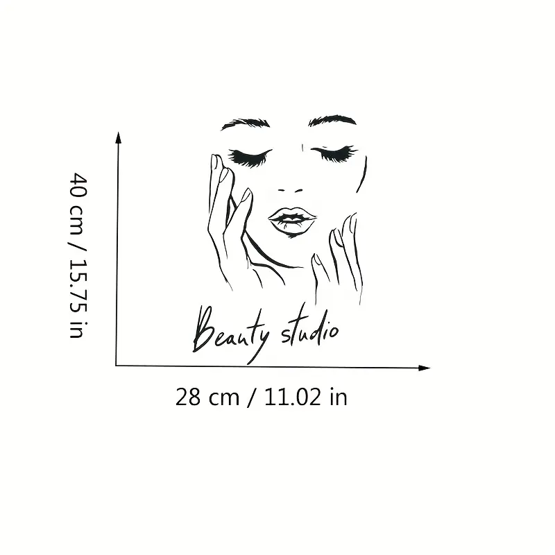 Adesivo de Parede com Rosto Fe - Beauty Makeup Wallpaper avaliação e preço