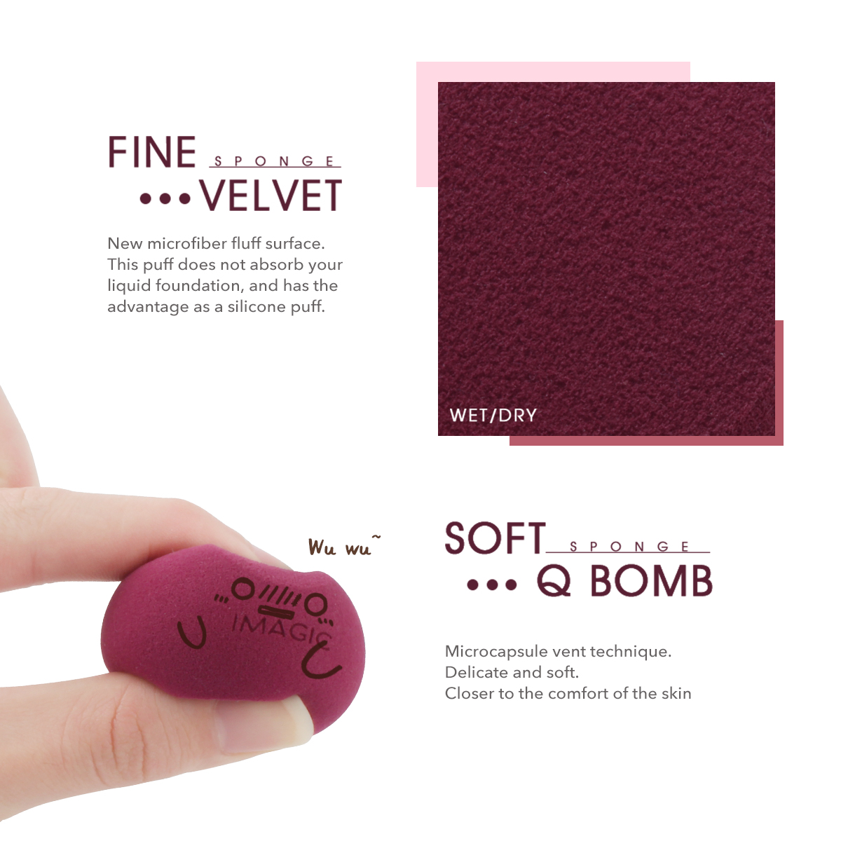 Imagic esponja de maquiagem pu - Beauty Makeup Images avaliação e preço